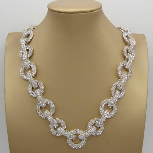 Trendy Fashion Bohemian Rhinestone Long Necklace for Woman Wedding Dress Luxury Jewelry Accessories Party Necklace