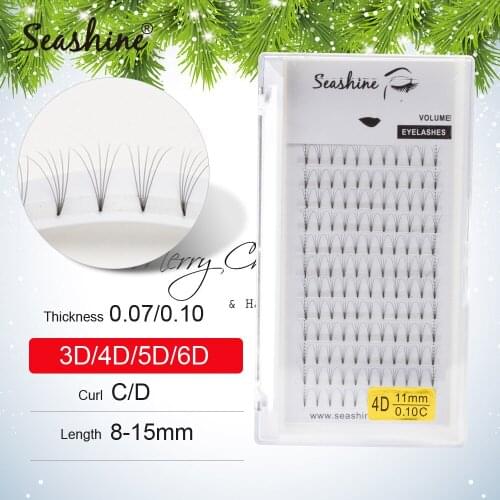 Seashine Premade Fans 3d/4d/5d/6d Russian Volume Eyelash Extensions Faux Mink Pre fanned Lash Mink Eyelashes Supplies