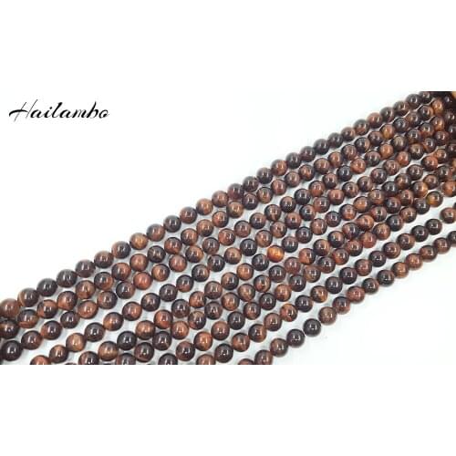 New Arrival 6/8/10mm Natural Red Tiger Eyes Stone Round Bead For Making Jewelry DIY Necklace Bracelet Loose Beads Strand #LS12