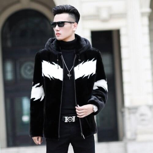 Natural Mink Fur Coat 2020 Real Fur Coat Winter Jacket Men Real Shearling Warm Outwear for Mens Clothing Veste Homme M001 YY739