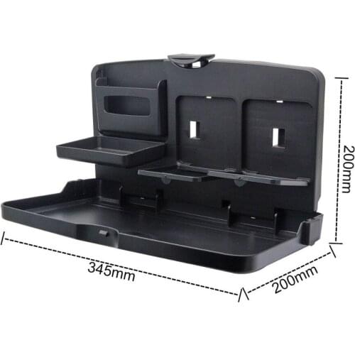 Car Seat Back Bag Folding Table Organizer Pad Drink Chair Storage Pocket Box Travel Stowing Tidying Automobile Accessories