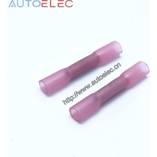 BHT1.25 50PCS Heat Shrinkable Butt Waterproof Connector Splice Butt Heat Shrink Tube Joint and Connectors,22-18AWG 0.5-1.0mm