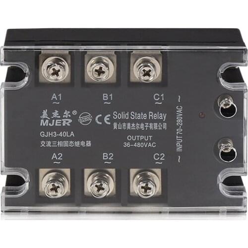 SSR 3 Phase SSR-40 AC to AC 40LA SSR Three Phase SSR 40A GJH3 40LA