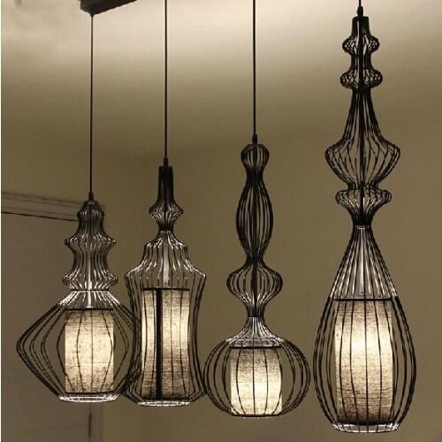 Showcase Hotel Bar Retro Aristocrat Magnates Iron Birdcage Pendant Light
