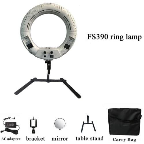 Yidoblo 12'' 38W FS-390II Bicolor SMD LED Selfie Ring Lights Nails beauty lights With Smart phone bracket /Table stand/Bag