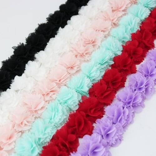 1 meter) Chiffon Lace Fabric Ribbon Decoration Flower Clothing Accessories Gift Ribbon Crafts Nonwoven Foundation Lace