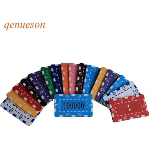 10PCS/Lot High-quality Special Square Type Large Square Chip Set Chips Currency Hold'em With Custom Mahjong ABS Chips Poker Chip