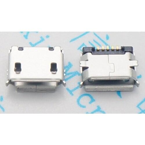 100pcs micro USB female socket 5pin SMD Short needle Copper shell Data port Charging port MK5P Mini usb connector Free shipping