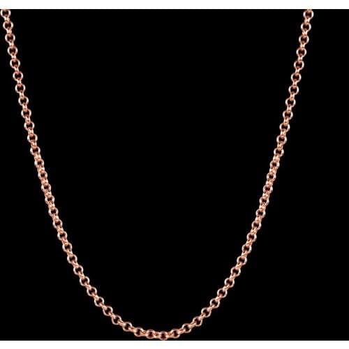 18KRGPC011 Wholesale 10pcs/Lot Fashion Rose Gold Color Necklace Chains,Fashion Rolo Chain Necklace For Women