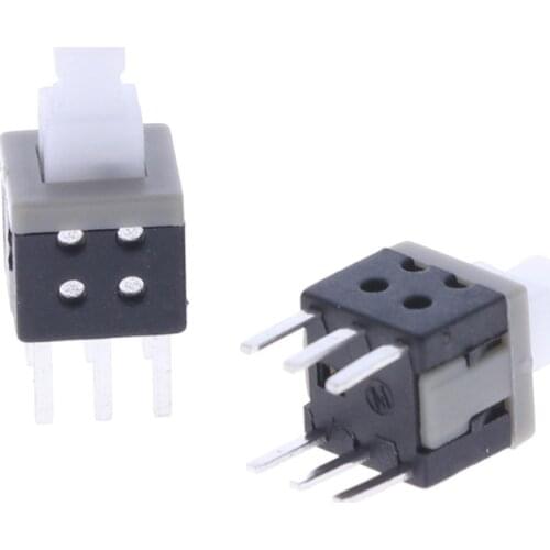 20PCS Self-locking Switch Push Button Switch DIP 6 Pins Tactile Buttons 5.8X5.8MM