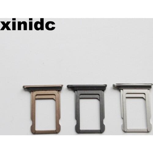 Xinidc 50pcs Dual/Single SIM Card Reader Connector Socket Tray Holder Slot Module for iPhone XS with Rubber Replacment Parts