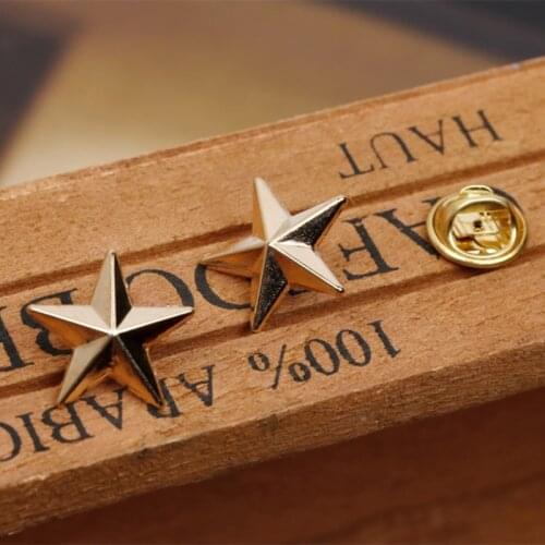 Classic Hot Selling Simple Stylish Star Women Drop Ship Shiny Color Metal Exquisite Versatile Female Collar Brooch Pin Jewelry