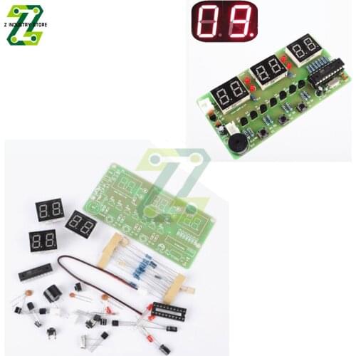 C51 6 Bits Digital Tube Clock DIY Kit Digital Tube LED Display Suite Electronic Module Parts And Components