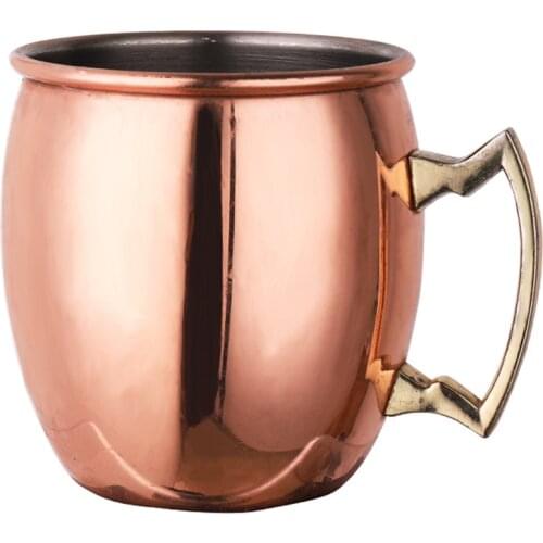 Pure Copper Moscow mule mugs Pure Copper Each Mug is Handcrafted Stainless Steel Lining Pure Solid Copper Cups For Drinking Beer