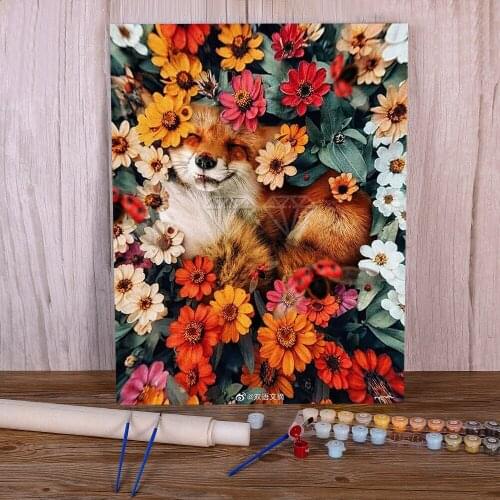 Flower Animals Coloring By Numbers Painting Package Oil Paints 50*70 Paiting By Numbers Home Decoration For Handiwork