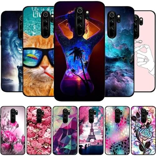 For Xiaomi Redmi Note 8 Pro Case 6.53" Silicone Soft TPU Back Cover For Xiaomi Redmi Note 8Pro Black Bumper Redmi Note8 Pro Case