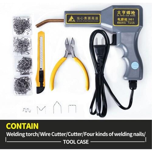 Car Bumper Hot Stapler New Plastic Welding Torch Fairing PVC Auto Body Garage Tools Welder Repair Machine Kit 110V 220V-250V
