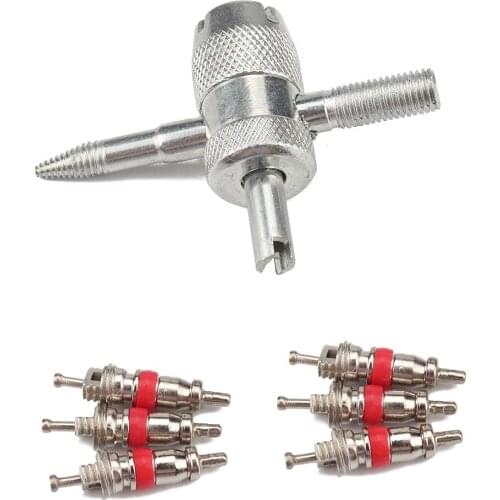 Valve Core Removal Tool Brass Core For CNC Machining FV Mountain Bike Road Fren Bicycle Inner Tube Repair Maintenance Tool