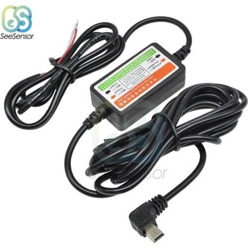 Mini USB Car Charger Cable for Car Auto Dash Cam Camcorder Vehicle DVR Exclusive Power Supply Box DC 12-30V to 5V