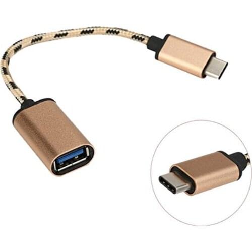 Braid Type C USB 3.1 Male to OTG Type-A Female Adapter Cord for LG G5/Nexus 5X/6P/New Macbook/Lumia 950/Acer Huawei oppo