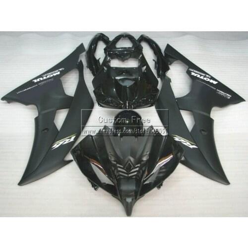 Injection mold fairing kit For YAMAHA YZF R6 2008 2009-2013 2014 all black aftermarket fairings set YZFR6 08-14 JL48 +7 gifts