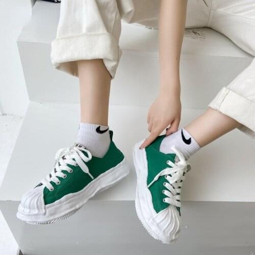 2021 New Shell-toe Small White Shoes Female Pumpkin Shoes Sneakers Casual Platform Platform Canvas Shoes Sneakers Women Hot Sell