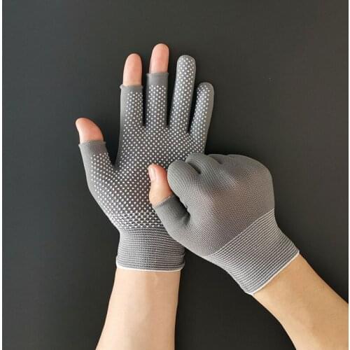 3 Fingers Cut Universal Fishing Gloves Half Finger Summer Outdoor Angling Sunscreen Anti-Slip Gloves Sports Fishing Accessories