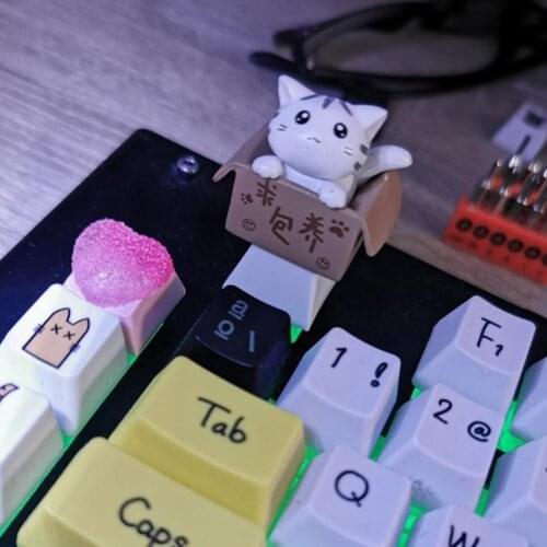 Mechanical Keyboard Custom Keycap 3D Cute Cartoon Cat Anime Keys Caps Gaming Accessories