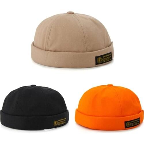 2019 Vintage Hip Hop Men Women Hat Washed Cotton Retro Skull cap Adjustable Brimless Hat Landlord Breathable Beanie Hat