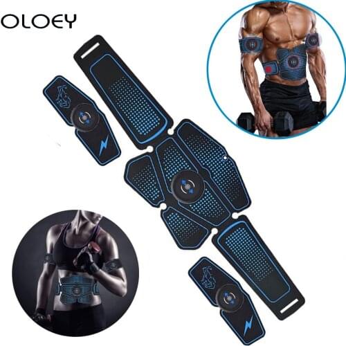 New Rechargeable Abs Stimulator Muscle Toner Abdominal Muscle Hip Trainer Electrostimulation Fitness Massager Fitness Equipment