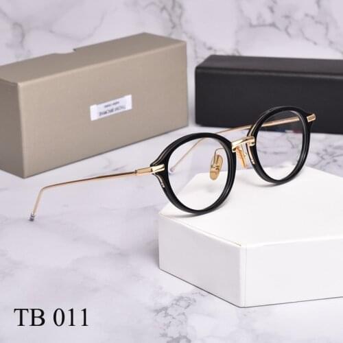 Thom High Quality Round Acetate Alloy Temple Glasses frames for Men and Women TB011 eyeglasses myopia reading eyewear Oculos