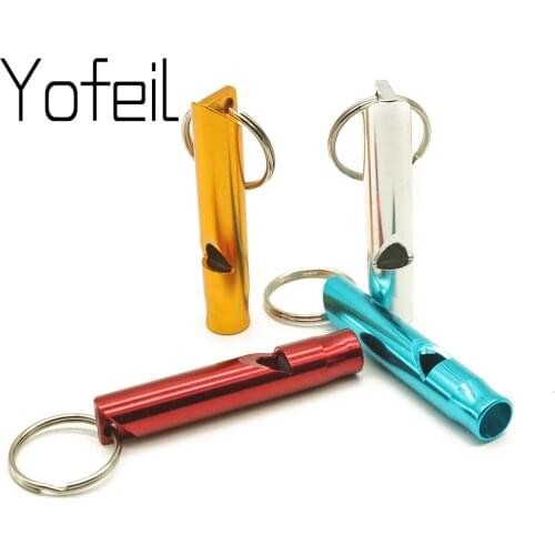 Outdoor Metal Multifunction Whistle Pendant With Keychain Keyring For Outdoor Survival Emergency Mini Size whistles Team Gift