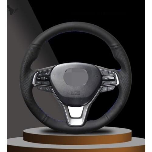 Hand-stitched Black Artificial Leather Steering Wheel Cover for Honda Accord 10 2018 2019 Insight 2019