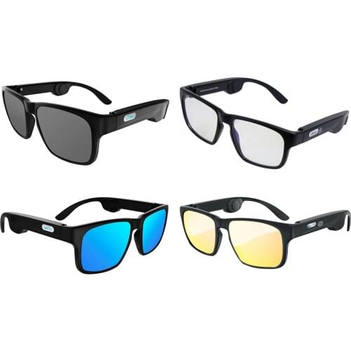 Bone Conduction Sunglasses Bluetooth Headset, Compatible with All Smartphones, Ultra-slim Design