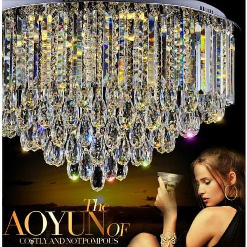 LED Sweet Crystal ceiling light Circle shape Height 41cm Remote Control Best Prices!!!Can Be Customized
