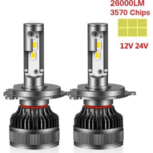 2Pcs Canbus 26000LM 110W H7 LED Bulbs H4 LED Headlight H11 HB4 9006 HB3 9005 Auto Moto Fog Lamp 12V Car High Power CSP 24V Truck