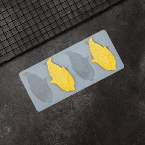 Vegetable Corn Shape Chocolate Stencil Maize Cake Decorating Silicone Mold Transfer Sheet Baking Chablon DIY Chocolate Chip