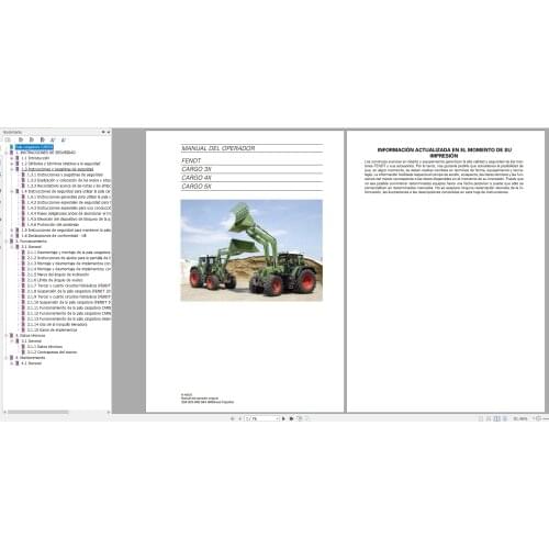 FENDT TRACTOR 15.7GB PDF ES Language Diagrams, Operator & Workshop Manuals Spanish_ES DVD
