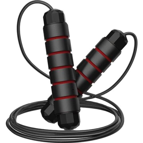 JSYSX Home Exercise Adjustable Aerobic Exercise Rope Thick Cable Weighted Jump Rope Heavy skipping jump rope with foam handle