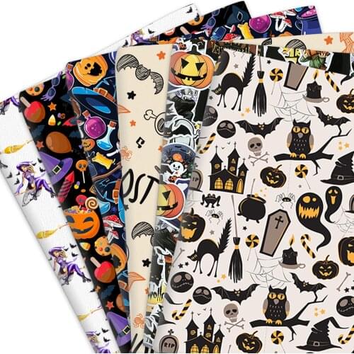 50*145cm Halloween Bat Candy 100% Pure Cotton Polyester Cotton Material Patchwork Sewing Fabrics Quilt Needlework DIY Cloth