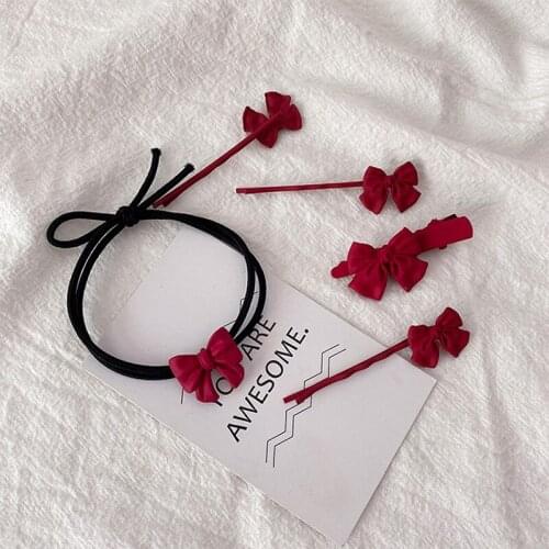 New Fashion Lovely Sweet Korean Style Hair Clip Hairpins For Women Girls Retro Bow Word Girls Hair Accessories Headwear Ornament