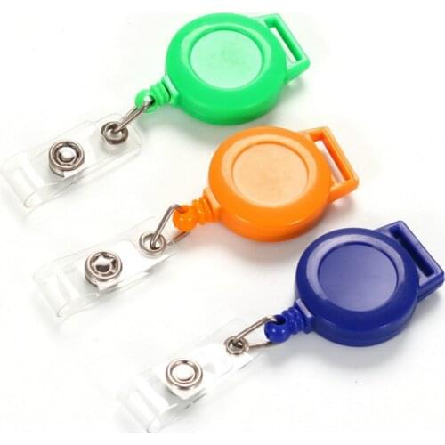 1PC Retractable Badge Reel for Card Holder ID Name Staff Card Lanyard Employee Badge Card Holder Rope School Office Supplies