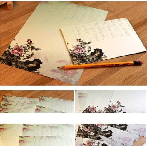 10pcs/pack Cute Vintage Chinese style Ink painting DIY Multifunction Kraft envelope set nice Gift 125*175mm