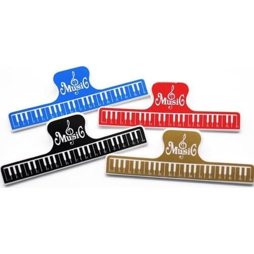 4 Colors 15cm ABS Music Sheet Clip Book Holder Music Score Fixed Clips for Piano Guitar Violin Viola Cello Performance Practice