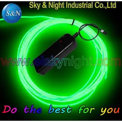 5pc/Lot High Quality 2.3mm Lemon 2M Flexible Neon Light EL Wire Rope Tube with Controller