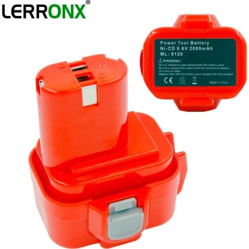 9.6V 2000mAh Ni-CD Power Tools Rechargeable battery for Makita Cordless Drills 9120 9100 9100A 9133 PA09 replacement bateria