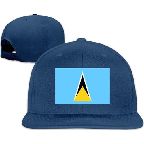 Flag Of Saint Lucia Baseball Caps Grid Men Women Hip Hop Hat Adjustable Trucker Cap Bandanas
