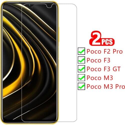 Case for xiaomi poco f3 gt m3 f2 pro 5g cover screen protector tempered glass on xiao mi pocom3 m3pro protective phone coque bag