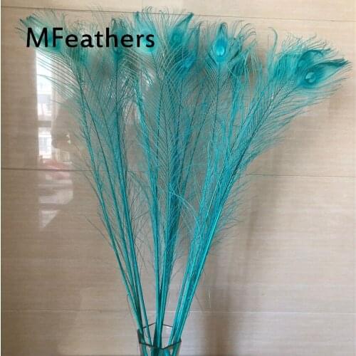 EMS Free shipping 1000pcs Mint Green Dyed Peacock Feathers 70-80cm Natural&real peacock tails feathers for carnival wedding deco