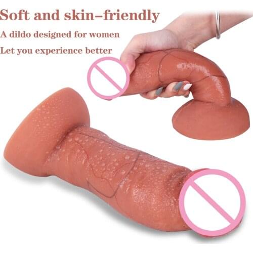 Dildo Realistic Penis Soft Silicone G Spot Stimulate Skin Feeling Big Dick Suction Cup Sex Toys Products For Female Masturbation